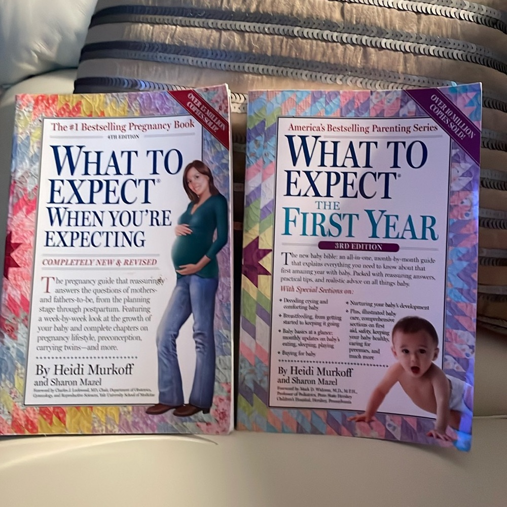 Two “What to Expect" Books.